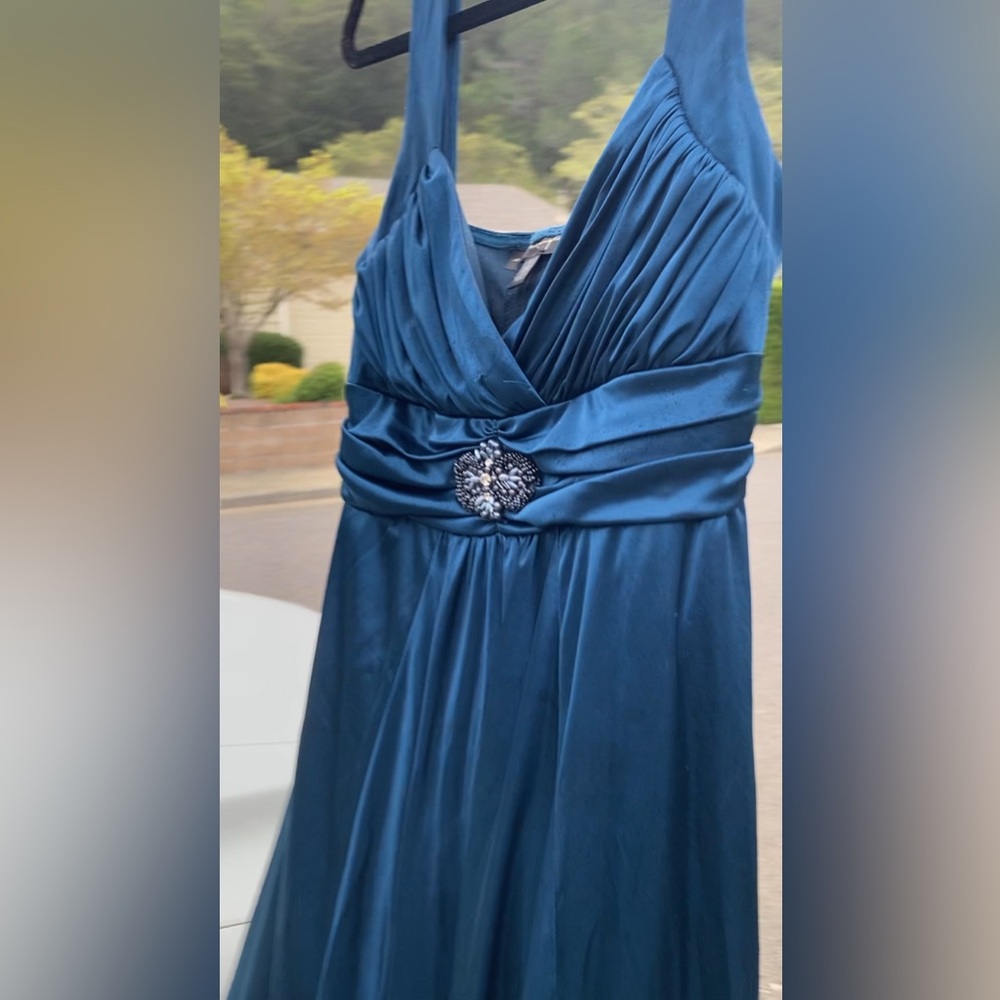 Deep Turquoise/Blue Event Dress - Picture 5 of 10